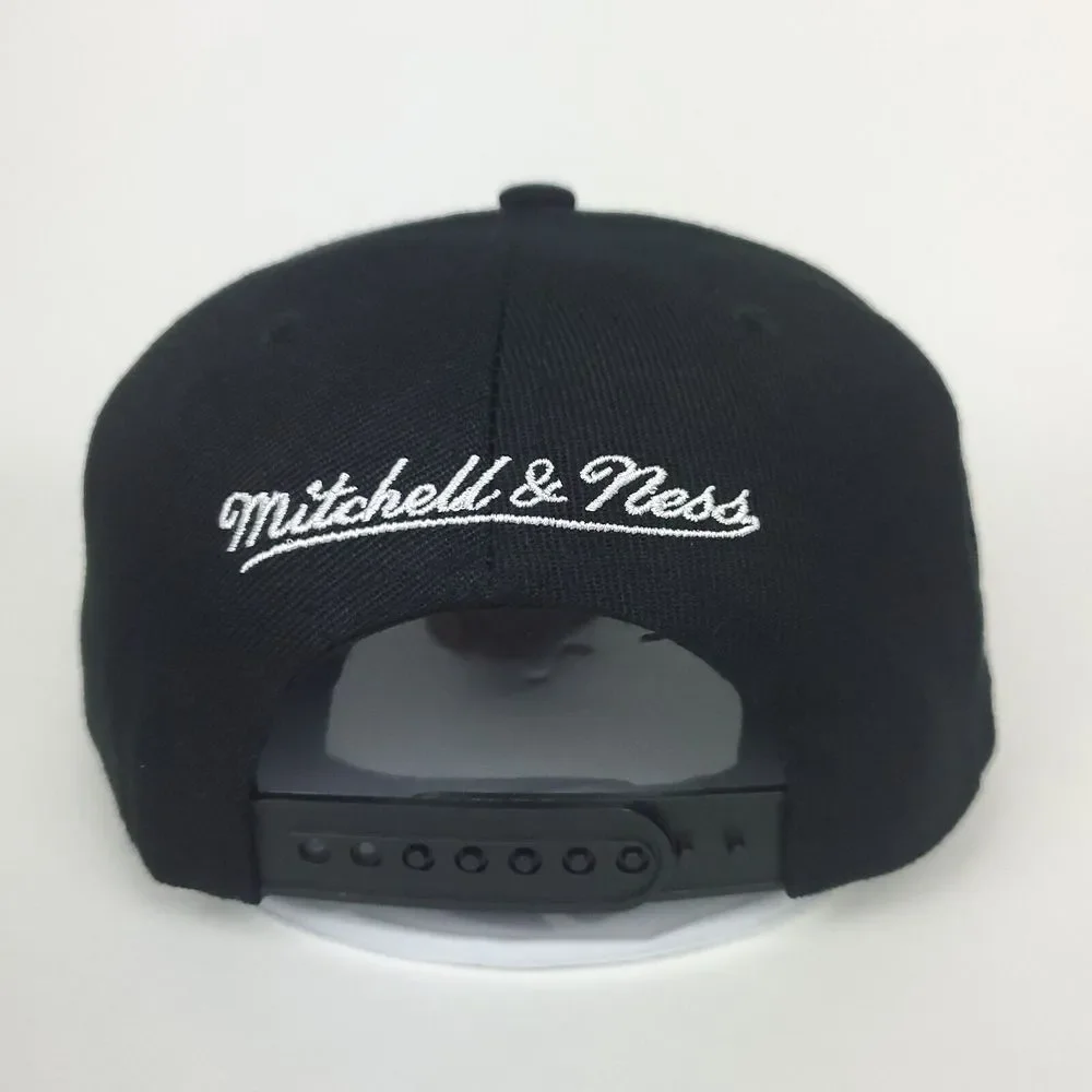 Brooklyn Nets Mitchell & Ness NBA Snapback Hat Cap 3D Logo Side Panel‎ Logos NWT